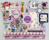 Bloom - Purples - Florals - Junk Journal or Scrapbook Kit  - Only 2 Available