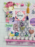 Bloom - Purples - Florals - Junk Journal or Scrapbook Kit  - Only 2 Available