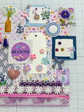 Bloom - Purples - Florals - Junk Journal or Scrapbook Kit  - Only 2 Available