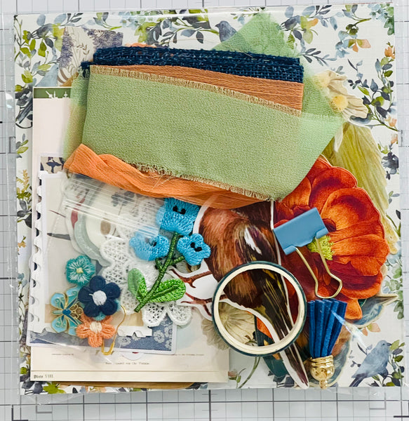 Florals - Butterflies - Birds - Junk Journal or Scrapbook Kit  - Only 1 Available