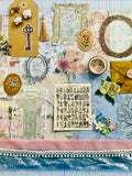 Florals - Soft Pinks - Blues - Junk Journal or Scrapbook Kit  - Only 1 Available