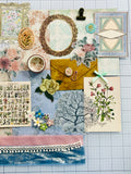 Florals - Soft Pinks - Blues - Junk Journal or Scrapbook Kit  - Only 1 Available