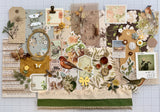 Browns - Neutral - Floral - Birds  - Junk Journal or Scrapbook Kit  - Only 1 Available