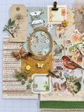 Browns - Neutral - Floral - Birds  - Junk Journal or Scrapbook Kit  - Only 1 Available