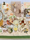 Browns - Neutral - Floral - Birds  - Junk Journal or Scrapbook Kit  - Only 1 Available