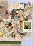 Browns - Neutral - Floral - Birds  - Junk Journal or Scrapbook Kit  - Only 1 Available