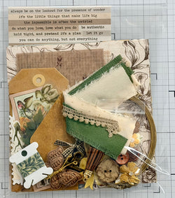 Browns - Neutral - Floral - Birds  - Junk Journal or Scrapbook Kit  - Only 1 Available
