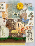 Warm Colors - Florals  - Junk Journal or Scrapbook Kit  - Only 1 Available