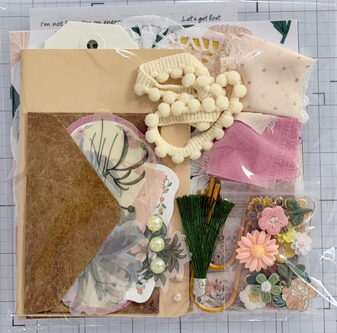 Peach Florals  - Junk Journal or Scrapbook Kit  - Only 1 Available