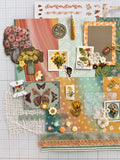 Warm Colors - Floral - Butterflies  - Junk Journal or Scrapbook Kit  - Only 1 Available