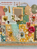 Warm Colors - Floral - Butterflies  - Junk Journal or Scrapbook Kit  - Only 1 Available