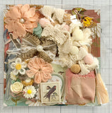 Warm Colors - Floral - Birds  - Junk Journal or Scrapbook Kit  - Only 1 Available