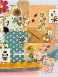 Warm Colors - Florals - Junk Journal or Scrapbook Kit  - Only 1 Available