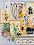Florals - Bees  - Junk Journal or Scrapbook Kit  - Only 1 Available