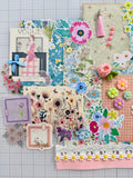 Floral - Pinks - Blues  - Junk Journal or Scrapbook Kit  - Only 1 Available