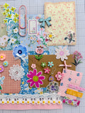 Floral - Pinks - Blues  - Junk Journal or Scrapbook Kit  - Only 1 Available