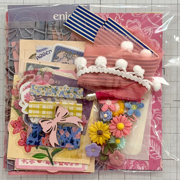 Brights - Florals  - Junk Journal or Scrapbook Kit  - Only 1 Available