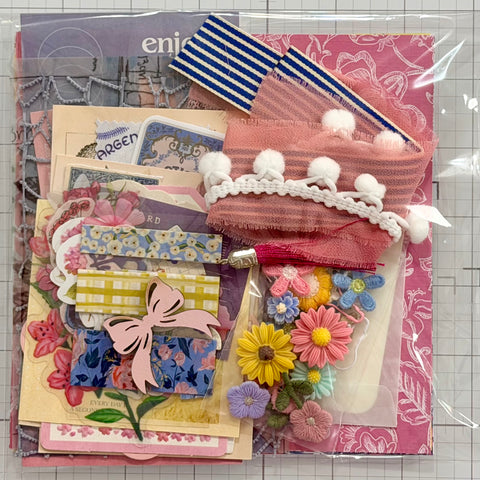 Brights - Florals  - Junk Journal or Scrapbook Kit  - Only 1 Available