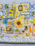 Mediterranean - Lemon  - sunflowers - Junk Journal or Scrapbook Kit  - Only 1 Available