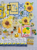 Mediterranean - Lemon  - sunflowers - Junk Journal or Scrapbook Kit  - Only 1 Available