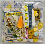 Mediterranean - Lemon  - sunflowers - Junk Journal or Scrapbook Kit  - Only 1 Available