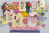 Florals - Pink - Yellow - Blue - Junk Journal or Scrapbook Kit  - Only 1 Available