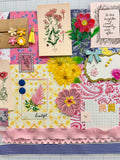 Florals - Pink - Yellow - Blue - Junk Journal or Scrapbook Kit  - Only 1 Available