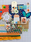 Brights - Flowers - Hearts - Junk Journal or Scrapbook Kit  - Only 1 Available
