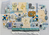 Blues - Floral - Junk Journal or Scrapbook Kit  - Only 1 Available