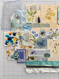 Blues - Floral - Junk Journal or Scrapbook Kit  - Only 1 Available
