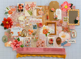 Coral - Peach - Pinks - Florals - Junk Journal or Scrapbook Kit  - Only 1 Available