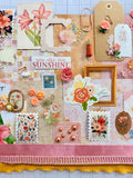 Coral - Peach - Pinks - Florals - Junk Journal or Scrapbook Kit  - Only 1 Available