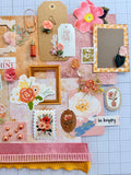 Coral - Peach - Pinks - Florals - Junk Journal or Scrapbook Kit  - Only 1 Available