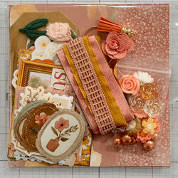 Coral - Peach - Pinks - Florals - Junk Journal or Scrapbook Kit  - Only 1 Available