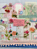Pinks - Blues - Florals - Junk Journal or Scrapbook Kit  - Only 1 Available
