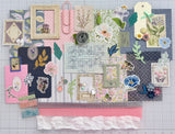 Blues - Pinks - Florals - Junk Journal or Scrapbook Kit  - Only 1 Available