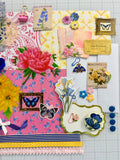 Blues - Pinks - Florals - Junk Journal or Scrapbook Kit  - Only 1 Available