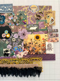 Dark Purples - Dark Blues - Gold - Junk Journal or Scrapbook Kit  - Only 1 Available