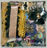 Dark Purples - Dark Blues - Gold - Junk Journal or Scrapbook Kit  - Only 1 Available