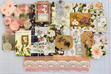 Pink - Brown - Floral - Junk Journal or Scrapbook Kit  - Only 1 Available