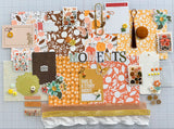 Browns - Corals - Yellow - Junk Journal or Scrapbook Kit  - Only 1 Available