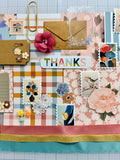 Pinks - Corals - Blues - Florals - Junk Journal or Scrapbook Kit  - Only 1 Available
