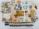 These are the Good Old Days - Oranges - Blues - Florals - Junk Journal or Scrapbook Kit  - Only 1 Available