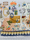 These are the Good Old Days - Oranges - Blues - Florals - Junk Journal or Scrapbook Kit  - Only 1 Available