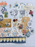 These are the Good Old Days - Oranges - Blues - Florals - Junk Journal or Scrapbook Kit  - Only 1 Available
