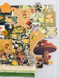 Mushrooms - Greenery - Flowers - Junk Journal or Scrapbook Kit  - Only 1 Available