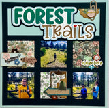 Forest Trails  - 6 Square Frames - Scrapbook Page Layered Overlay Kit