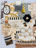 Swans - Beige - Black Celebrate - Junk Journal or Scrapbook Kit  - Only 1 Available