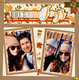 Brown/Cream - 2 Frames - 12x12 Base Scrapbook Page