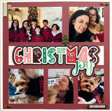 Christmas Joy - 5 Frames - Scrapbook Page Layered Overlay Kit
